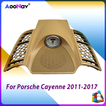  Para O Porsche Cayenne 2011-2017 Original Do Carro Estilo De Painel Bússola Console Central Cobrir Decoração Relógio Eletrônico