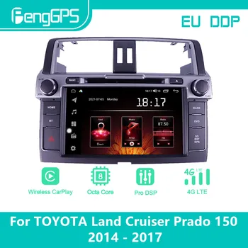  Para TOYOTA Land Cruiser Prado 150 2014 - 2017 Android auto-Rádio Estéreo Multimídia Player 2 Din Autoradio GPS Navi Unidade